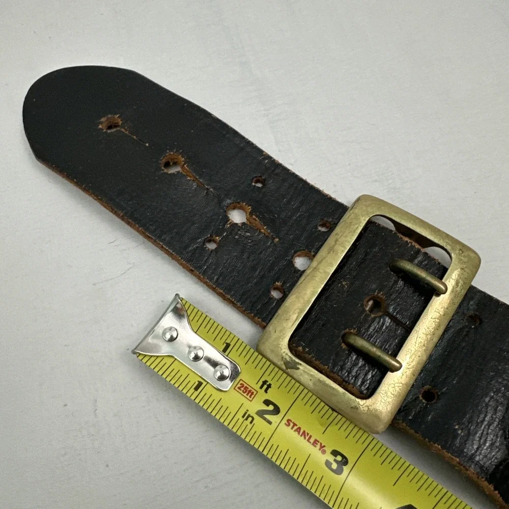 VTG Jay-Pee Sam Browne Duty Belt Size 42 Police Black Leather 2 1/4